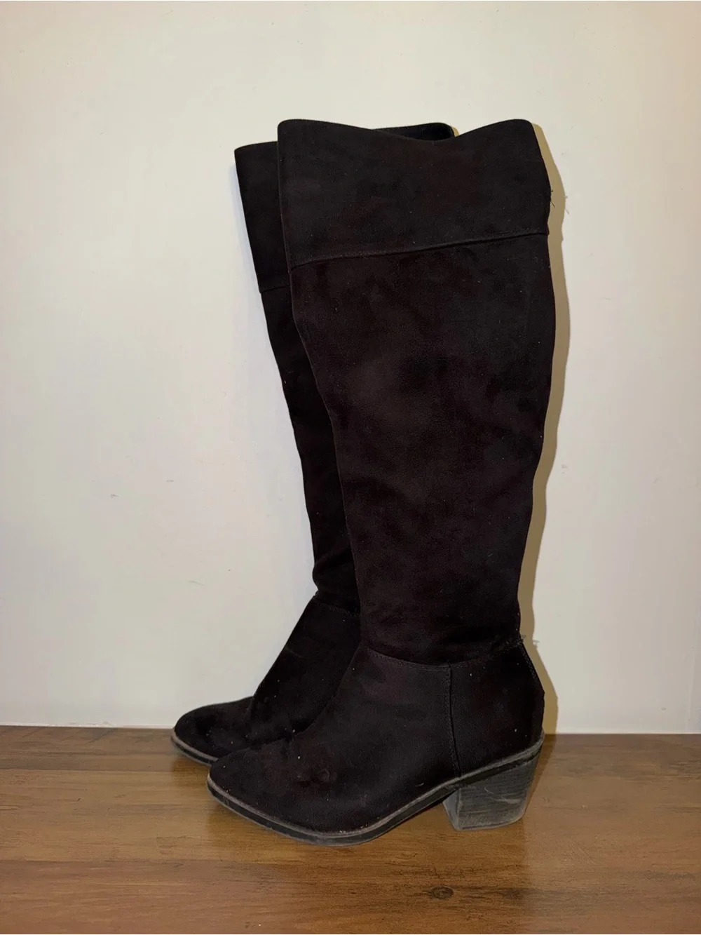 Classic Women's Tall Black Suede Boots